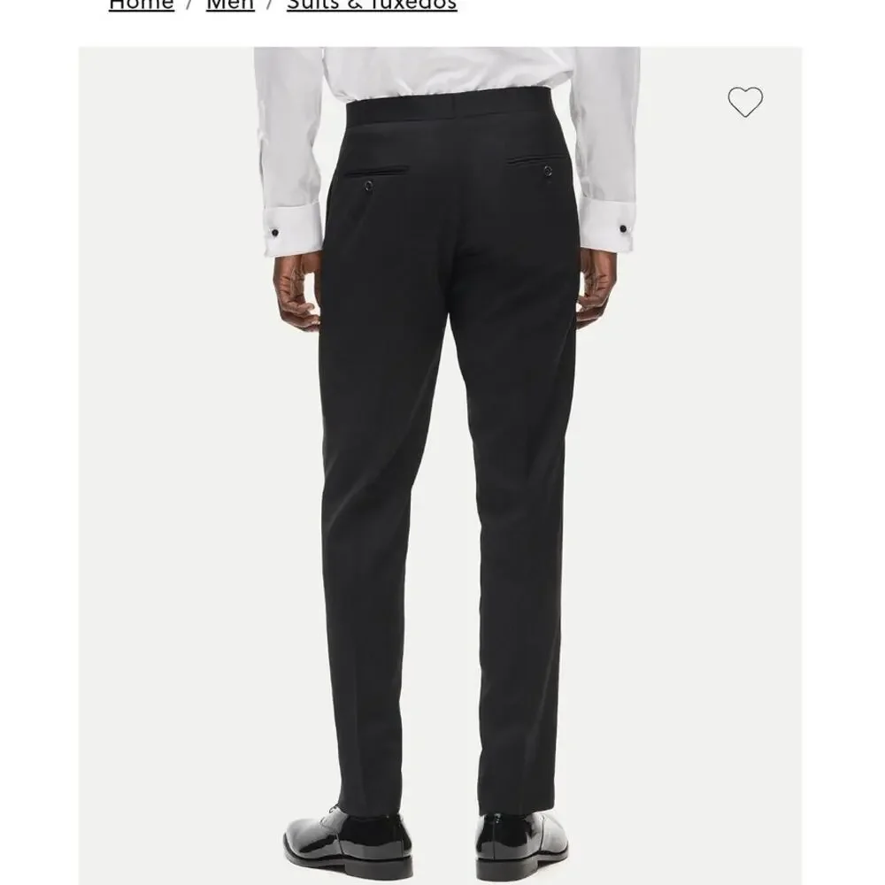 NWT J. Crew Men's Ludlow Slim-Fit Tuxedo Pant In Italian Wool Black 28/32